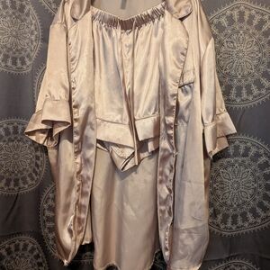 Satin Lounge Set in Champagne